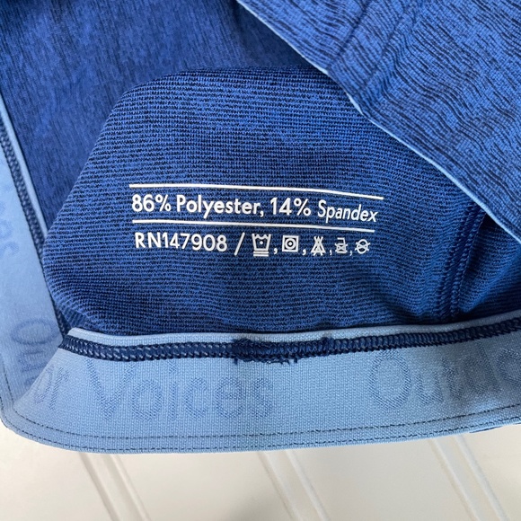 Outdoor Voices Athena Crop Top Sport Bra Blue - Picture 4 of 5